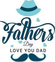 Father's Day badges typography vector