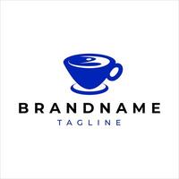 coffee cup and person logo vector