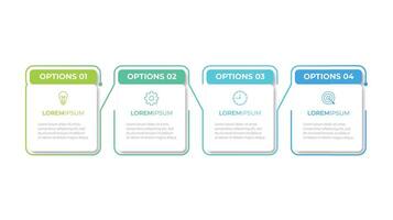 Infographic elements design template, business concept with 4 steps or options, can be used for workflow layout, diagram, annual report, web design.Creative banner, label . vector