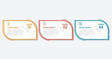 infographic design template with 3 options or steps vector