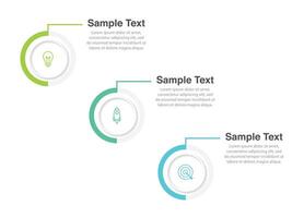 template circle infographics. Business concept with 3 options and parts. Three steps for content, flowchart, timeline, levels vector