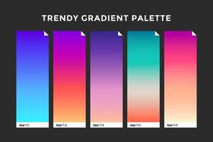 Trendy gradient swatches vector