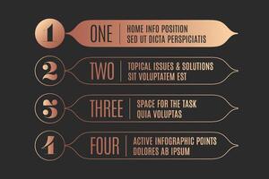 Set of infographic design, vintage arrows, banners, numbers and text vector