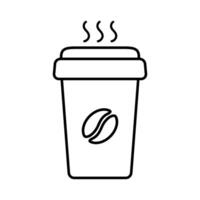 caliente café taza icono. papel café taza icono aislado en blanco antecedentes. vector