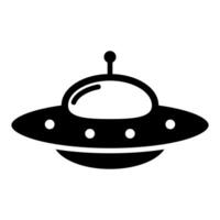 Cartoon UFO icon on white background vector