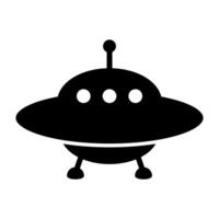 dibujos animados OVNI icono, extraterrestre astronave icono. vector