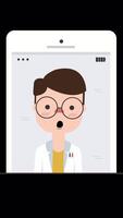 online Arzt Bedienung im Handy, Mobiltelefon Anwendung Vertikale 2d Animation auf Alpha Kanal video