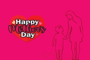 beautiful happy mothers day stylish background design with typography vector