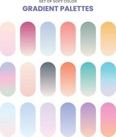 Abstract gradient color palette collection template vector