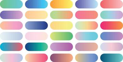 Abstract gradient color palette big set collection template vector