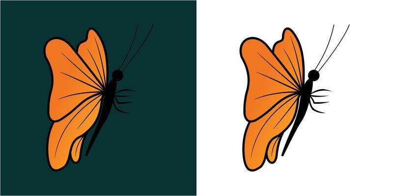 Modern Butterfly Design Template Illustration