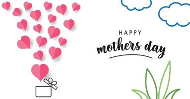 Happy Mother's Day Calligraphy Background. I love you, mom vector