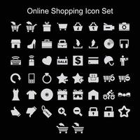 Online Shopping and E-Commerce Icons Set vector