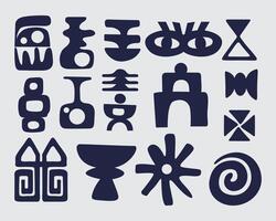 resumen boho forma azteca matisse colección étnico modelo elemento editable vector