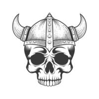 Viking hat with skull design vector