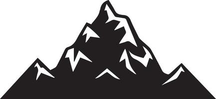 Mountain Icons on white Background. Illustration. vector