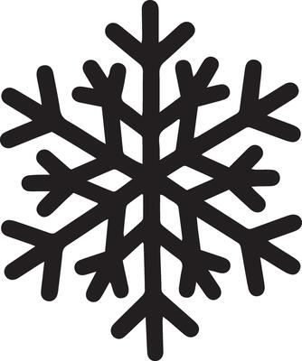 winter snowflakes black isolated silhouette icons on a white background