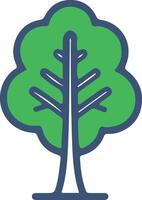 Tree icon with leaf in modern flat style vector