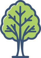 Tree icon with leaf in modern flat style vector