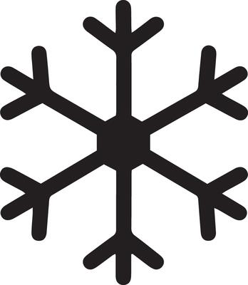 winter snowflakes black isolated silhouette icons on a white background