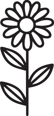 Flower set icon. Editable pictogram isolated on white background. Trendy line symbol for mobile apps and website design