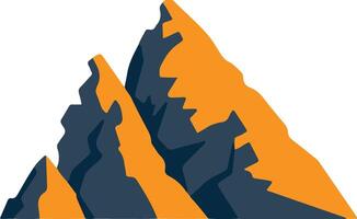 Mountain Icons on white Background. Illustration. vector