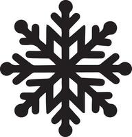 invierno copos de nieve negro aislado silueta íconos en un blanco antecedentes vector