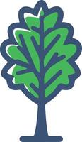 Tree icon with leaf in modern flat style vector