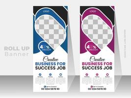 Modern Business Roll up Banner design and A simple, modern, flat clean Roll up. vector