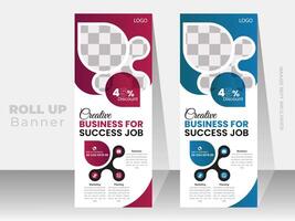 Modern Business Roll up Banner design and A simple, modern, flat clean Roll up vector