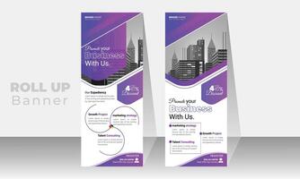 Modern Business Roll up Banner design and A simple, modern, flat clean Roll up. vector