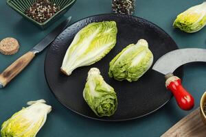 Group of Romaine lettuce hearts photo