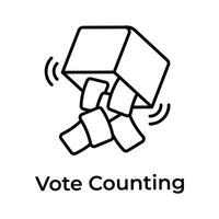 Get this creative icon of vote counting, easy to use vector