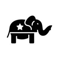 obtener su increíble icono de nosotros republicano fiesta, elefante vector