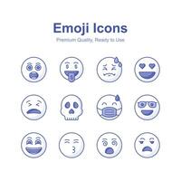 obtener esta cuidadosamente hecho a mano emoji icono diseño, linda expresiones vector