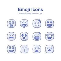 Get this carefully crafted emoji icon design, cute expressions vector