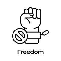 Trendy icon of freedom in editable style, ready to use vector