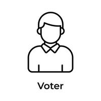 An amazing icon of voter avatar in editable design style vector