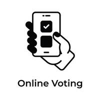 Online voting design, isolated on white background vector