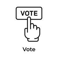 Online voting button design, ready to use creative vector