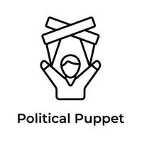 Well designed icon of political puppet in modern style vector