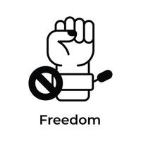 Trendy icon of freedom in editable style, ready to use vector