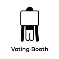 Voting booth design ready to use in websites and mobile apps vector