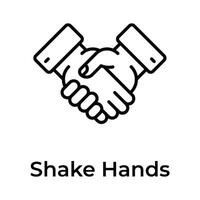 Take a look at this creative icon of handshake, easy to use and download vector