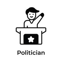 Well designed politician design, ready for premium use vector