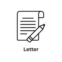 agarrar esta hermosamente diseñado icono de carta, comunicación documento diseño vector