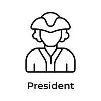 visualmente Perfecto icono de presidente, Listo a utilizar vector