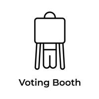 Voting booth design ready to use in websites and mobile apps vector