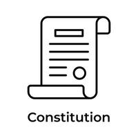 Get your hands on this amazing icon of constitution in editable style vector