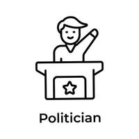 Well designed politician design, ready for premium use vector